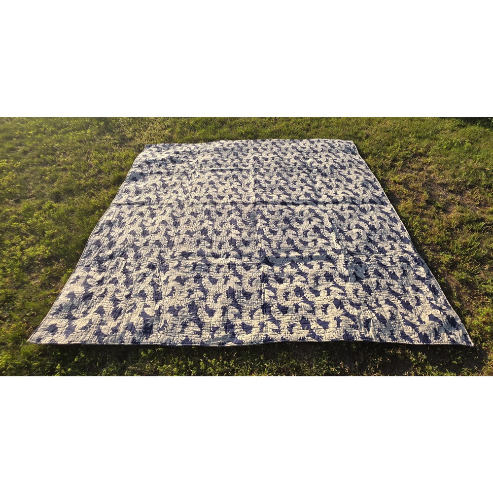Dean Miller Queen Surf Hawaii Floral Reversible Quilt Comforter Woodies Coastal